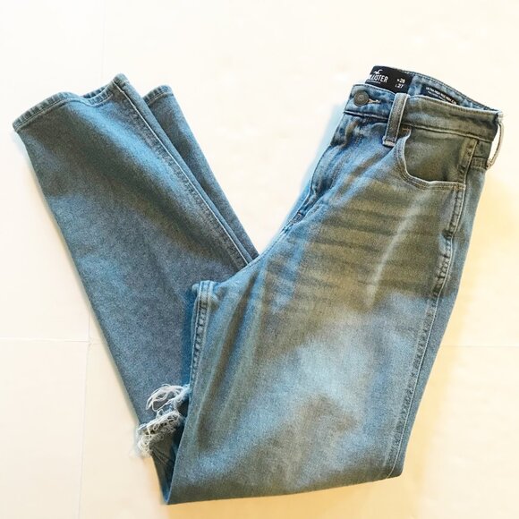 HOLLISTER Ultra High Rise Mom Vintage Stretch Ripped Jeans Womens 28 - Picture 2 of 11